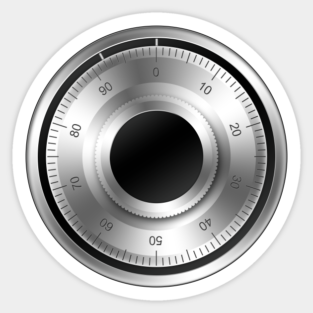 Combination Lock Dial Combination Lock Dial Sticker TeePublic